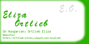 eliza ortlieb business card